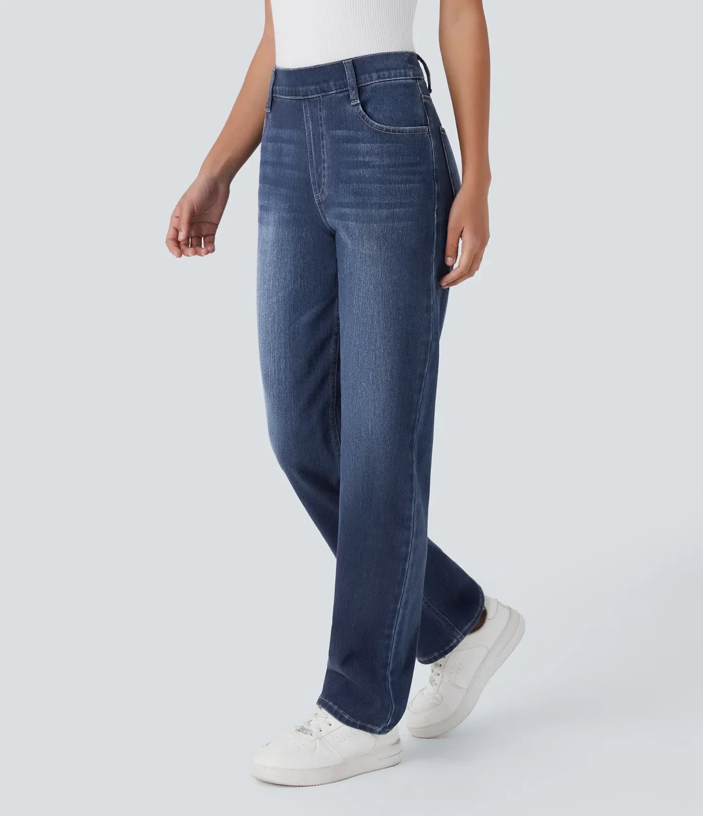 Elastische und bequeme Hose mit hoher Taille