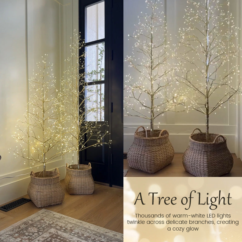 LED-belyst julgran med kvistar