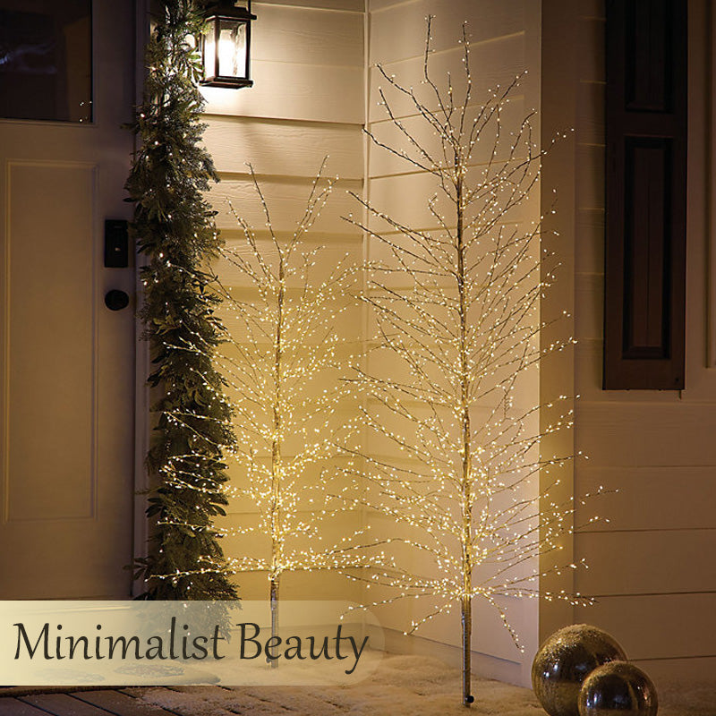 LED-belyst julgran med kvistar