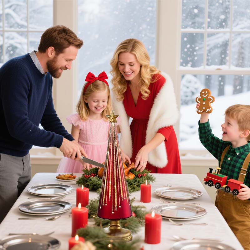 🎄 Juldekoration i harts med juldekoration - Julgran I Stjärnklar Natt