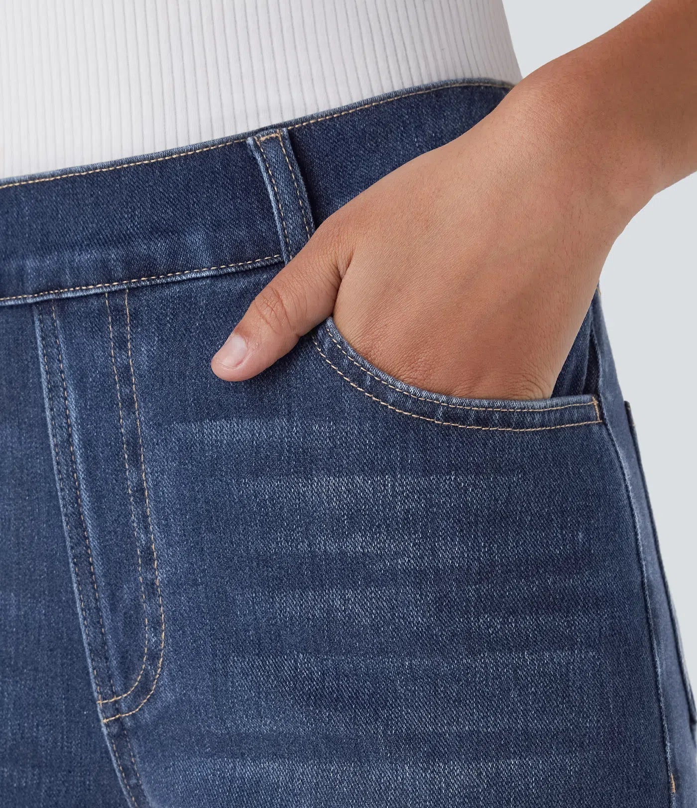 Elastische und bequeme Hose mit hoher Taille
