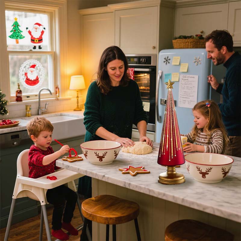 🎄 Juldekoration i harts med juldekoration - Julgran I Stjärnklar Natt