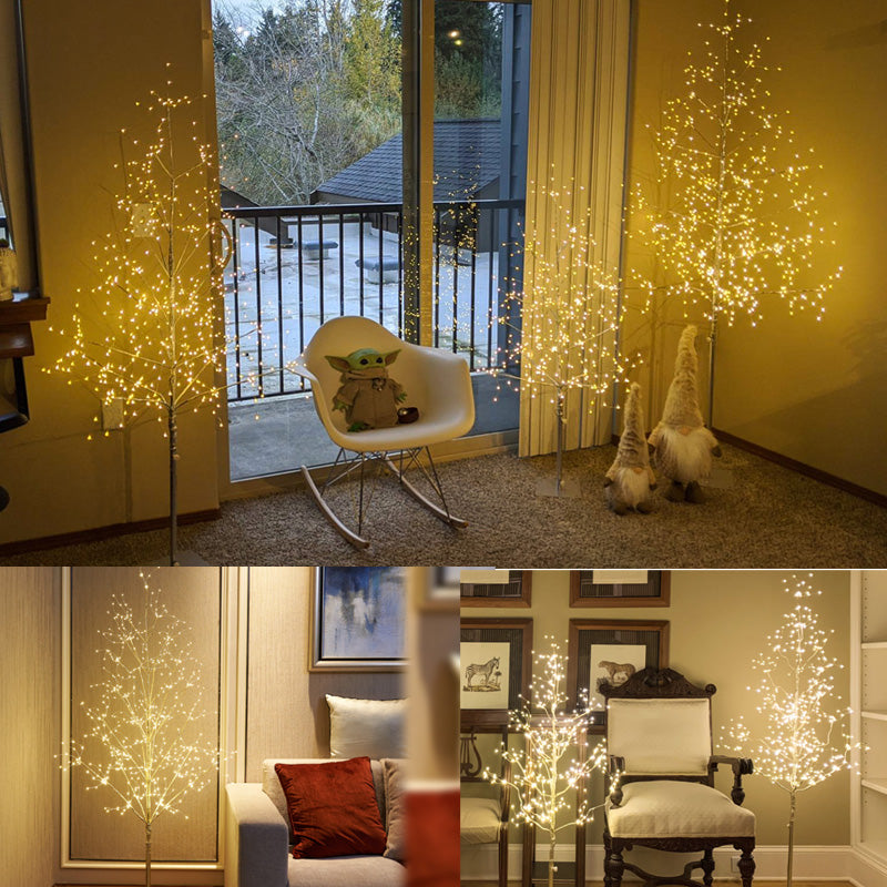 LED-belyst julgran med kvistar