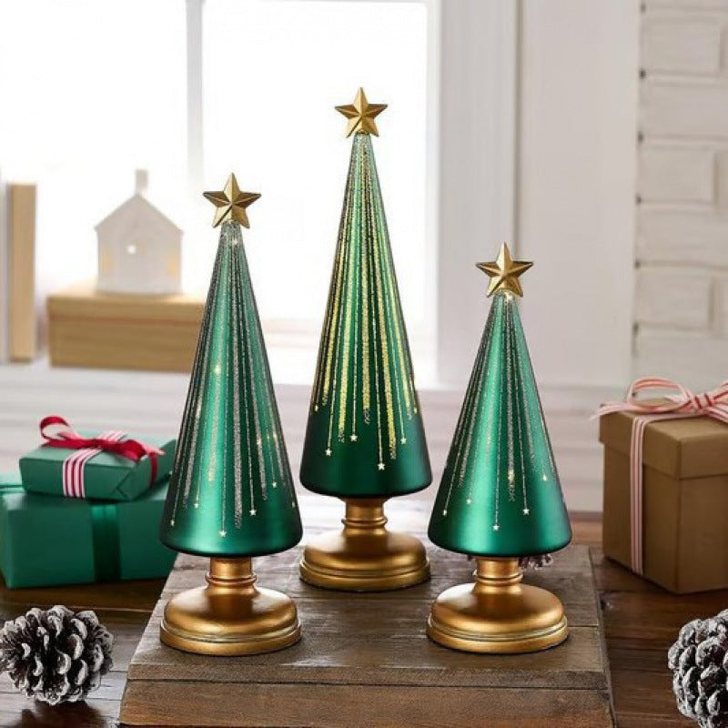 🎄 Juldekoration i harts med juldekoration - Julgran I Stjärnklar Natt