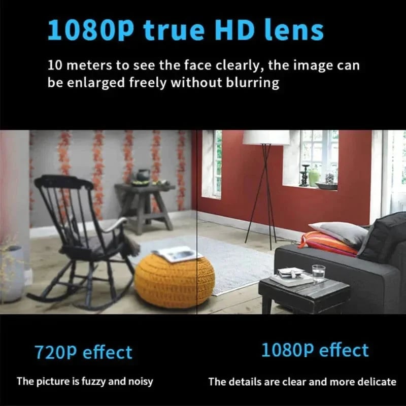 đđMini trĂ„dlös Wifi-kamera 1080P HD
