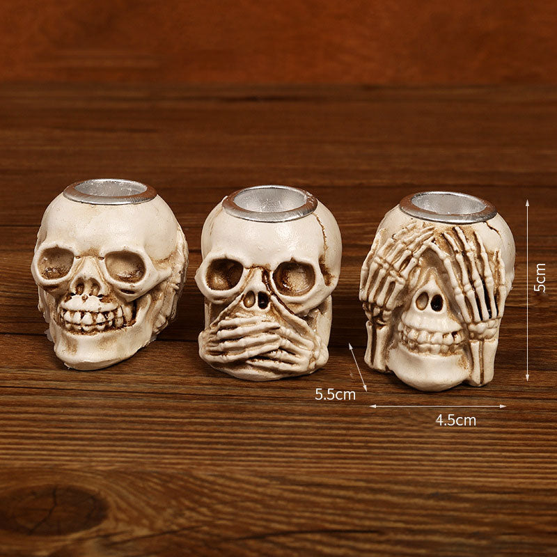 Halloween-Ornament,Ljusstakar I Harts🎃💀
