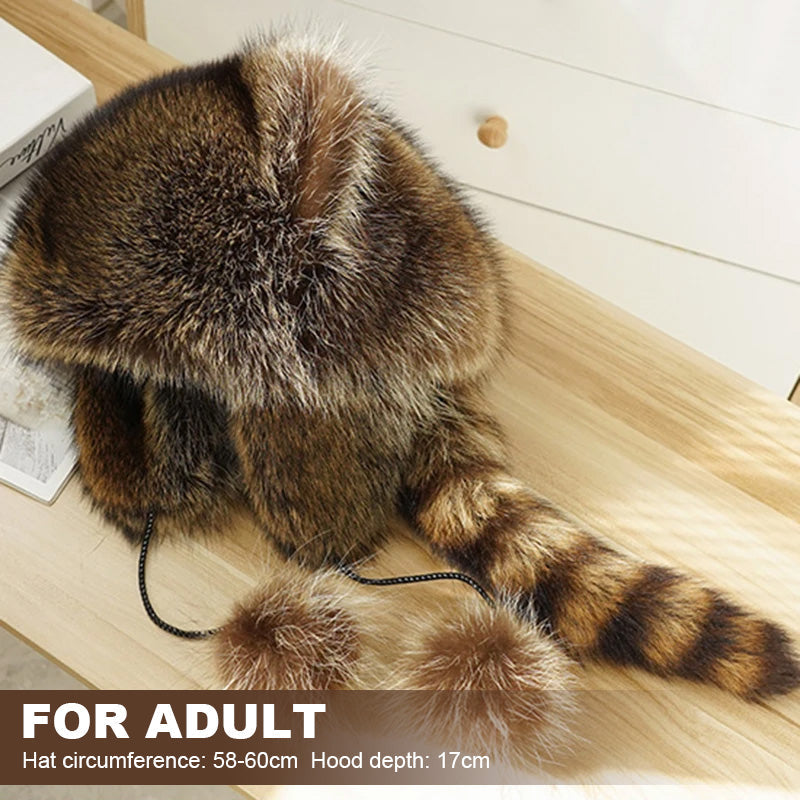 Imitation Raccoon Warm Hat