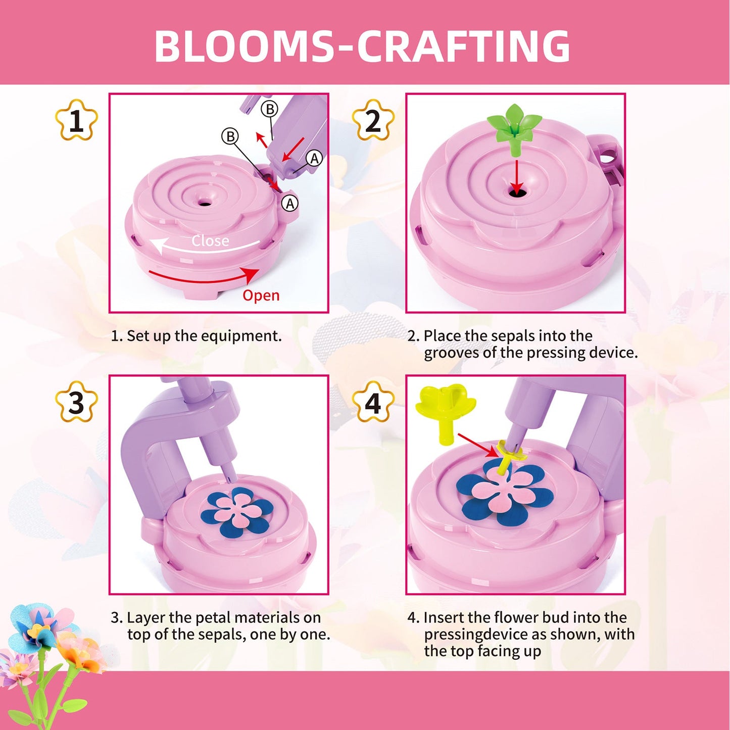 đž DIY-tygblombukettkit - Kreativt konsthantverk för barn đž