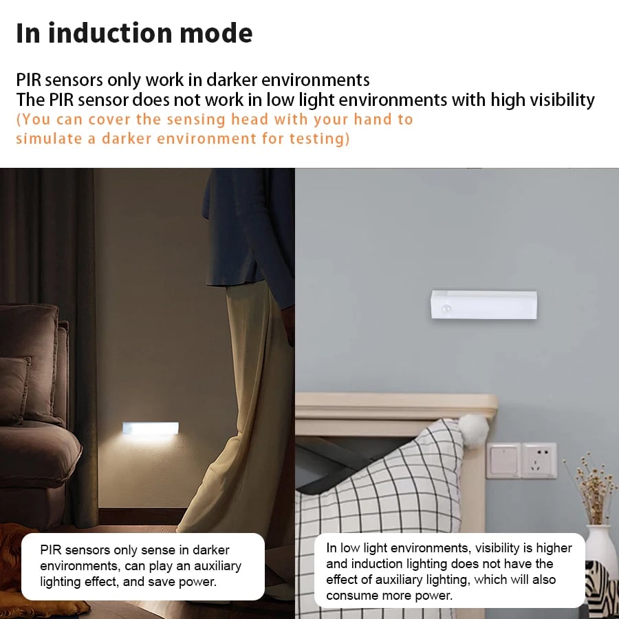 đ„NYĂ
RSREA - Uppladdningsbara LED-lampor utan stans Smart Sensor Magnetic