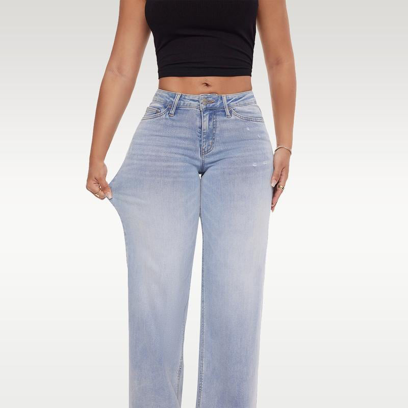 Mellanlåg midja Baggy Jeans
