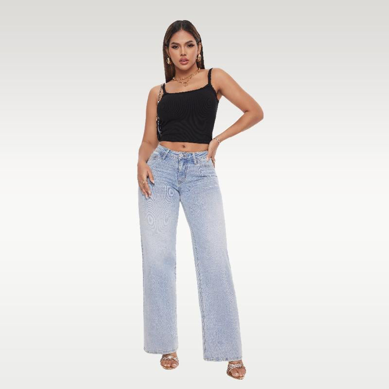Mellanlåg midja Baggy Jeans