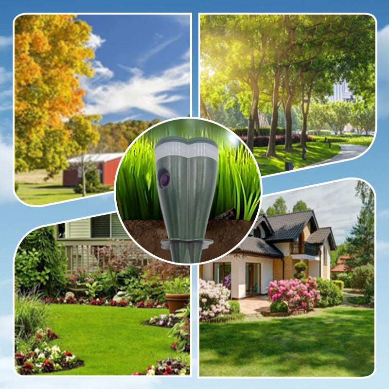 Solcellsdriven vattentät mullvadsavvisare med skruv