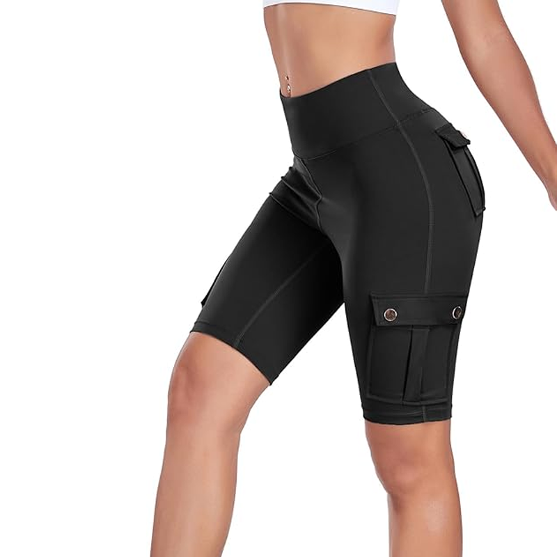 Bikershorts med hög midja i stretch för kvinnor
