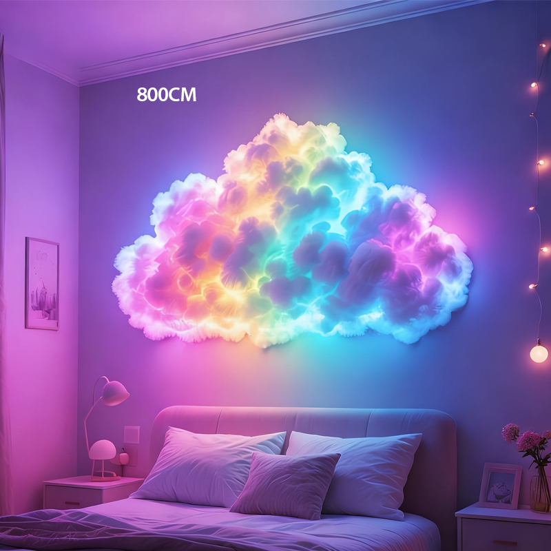 ⏳Begränsat erbjudande⏰DIY-belysning "Åskmoln" med LED och USB-strömförsörjning🌈☁️