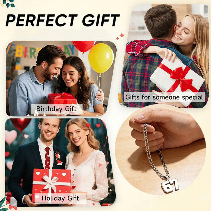 67 Number Pendant Necklace – Ett statement-smycke för alla fashionistas