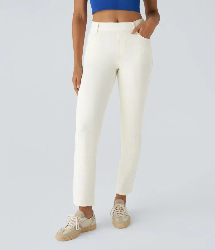 Elastische und bequeme Hose mit hoher Taille