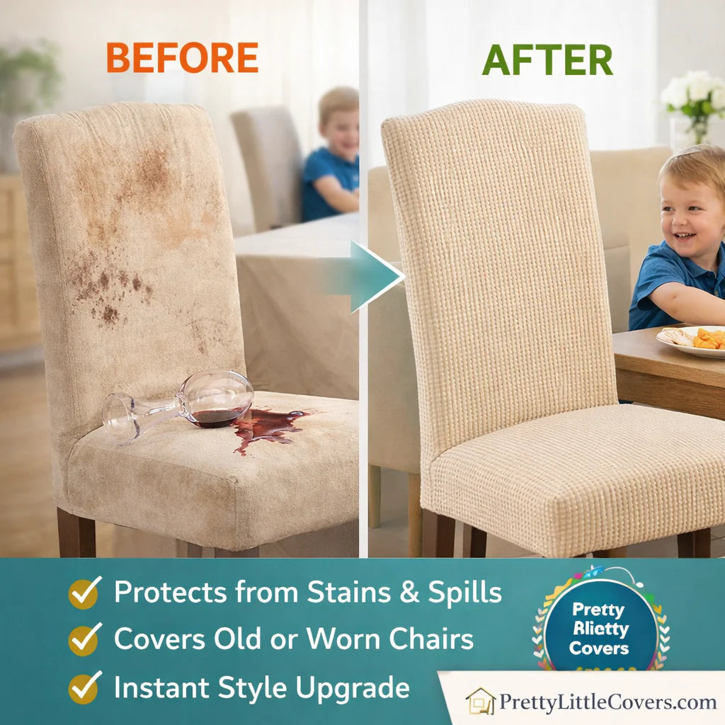 🪑Chair covers – give an old chair a fresh new look instantly!