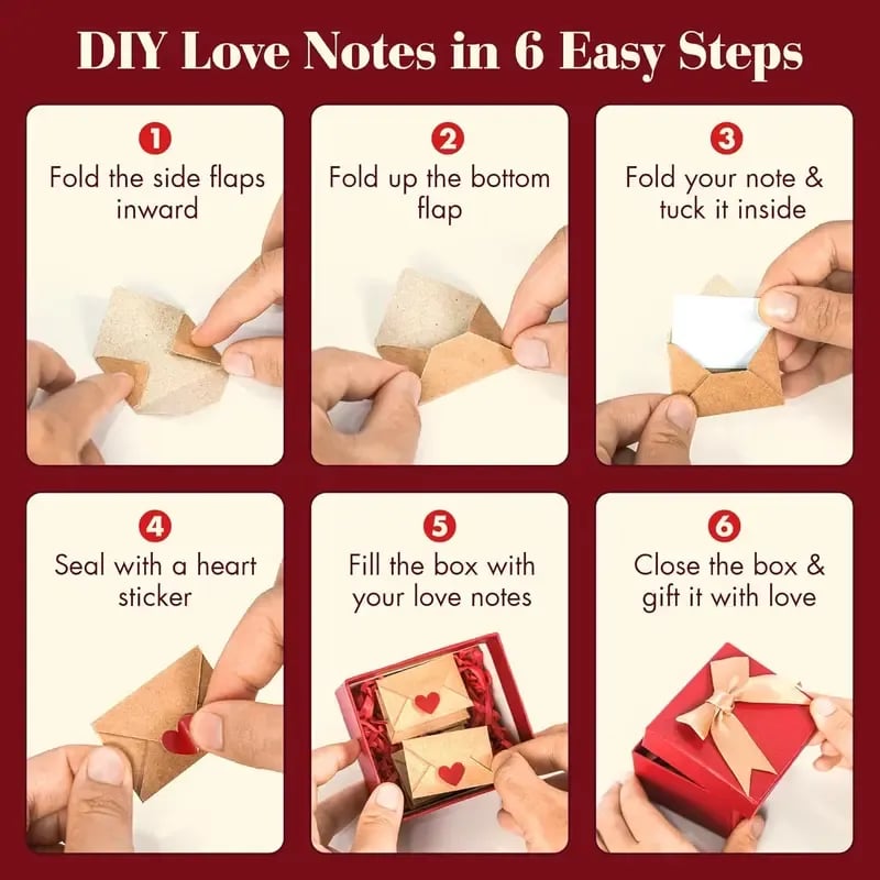 💖Hett erbjudande till alla hjärtans dag🌹DIY-kärleksbrevlåda – Mini-kort och kuvert ✨💖