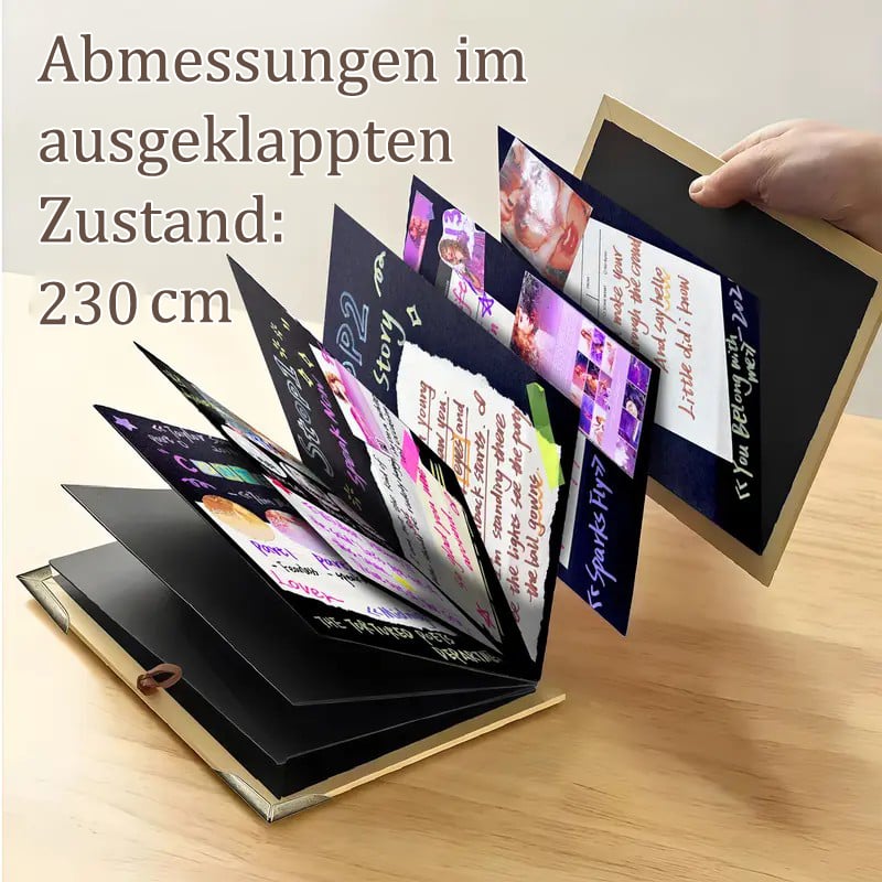 ✨Minnesbevararen: 230 cm hopfällbart scrapbookalbum 📚