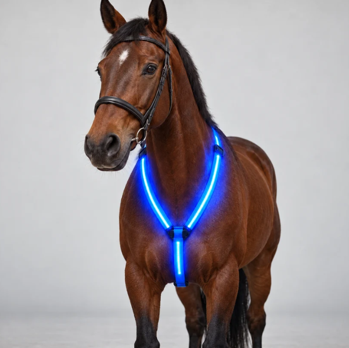 🐎✨ Light-Up Horse Riding Set – Be Seen After Dark on Evening Rides!