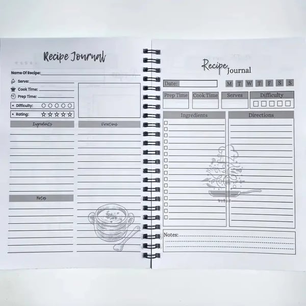 🔥Hållbar spiralbunden receptbo✨