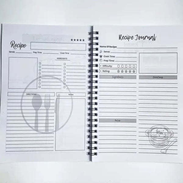 🔥Hållbar spiralbunden receptbo✨