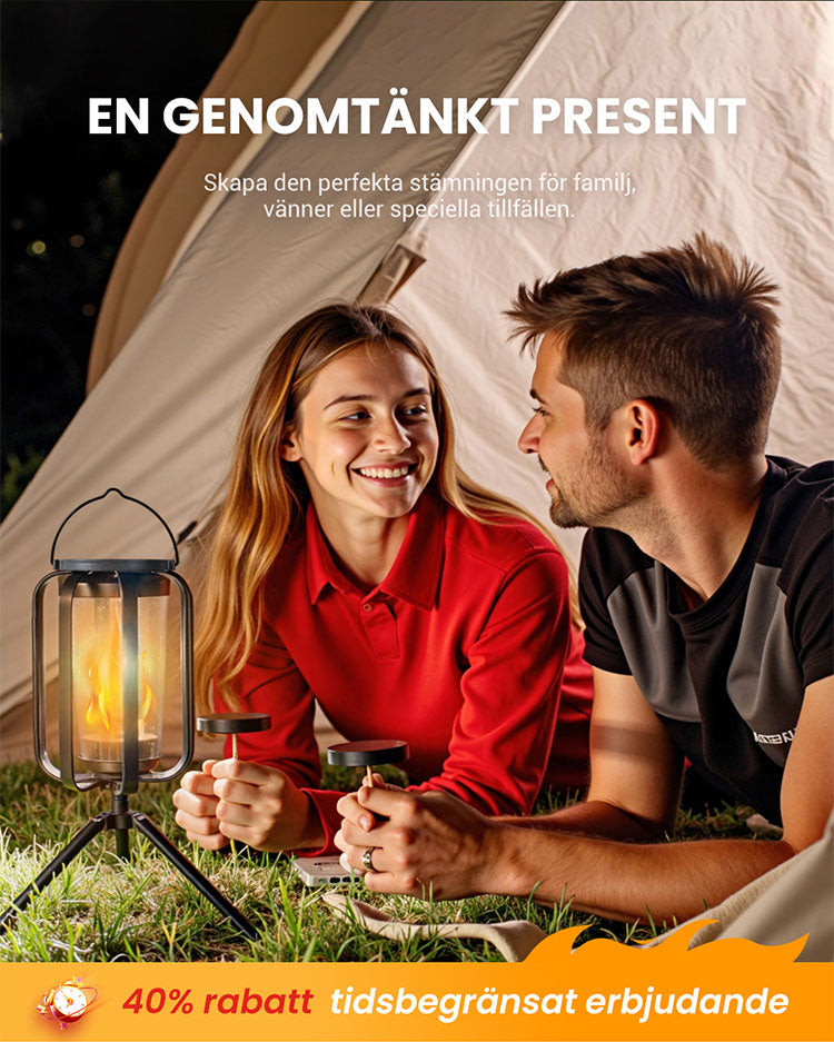🔥Uppgraderad flimrande låga sol lykta utomhus vattentätt ljus