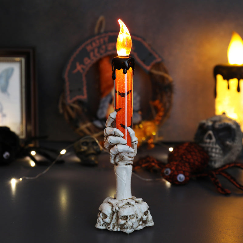 LED candle decoration shaped like a ghost hand for Halloween