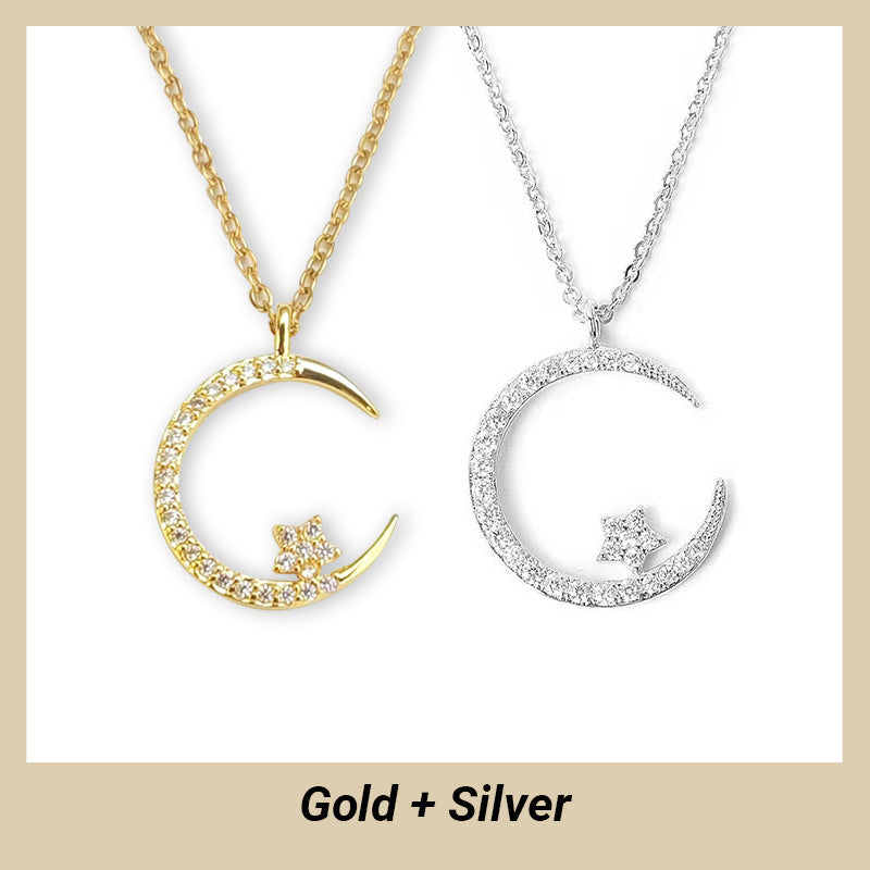 🎁 KÖP 1 FÅ 1 GRATIS! 🌙✨ Bright Night: Moon Star Necklace – Glow-in-the-Dark Elegance with Celestial Charm 💫🌌
