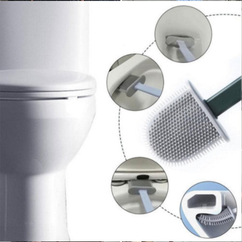 Perforationsfreie hydraulische Toilettenbürste mit langem Stiel