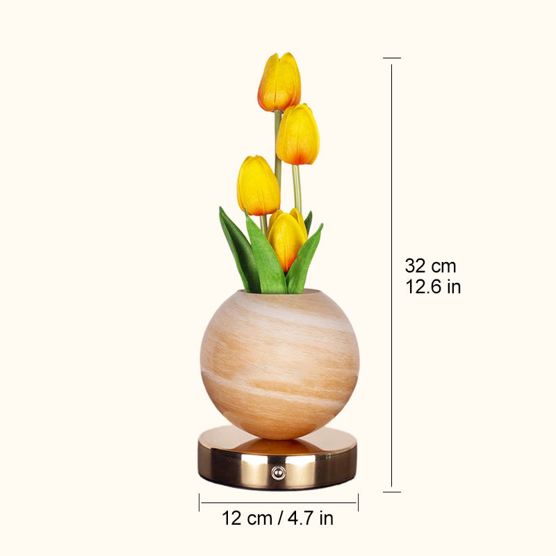 Dreamy Tulip Orchid Night Light Romantic Bedside Lamp
