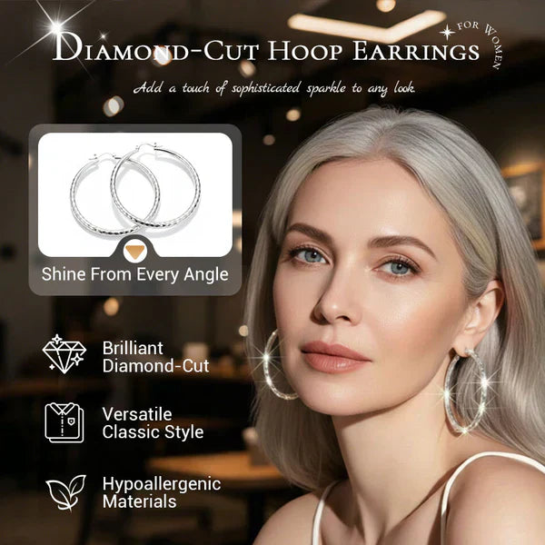 🎉KÖP 1, FÅ 1 GRATIS🎁Diam🎉 KÖP 1, FÅ 1 GRATIS 🎁 Diamantslipade hoop-örhängen för kvinnor – eleganta, glittrande 💎ond-Cut Hoop-örhängen för kvinnor