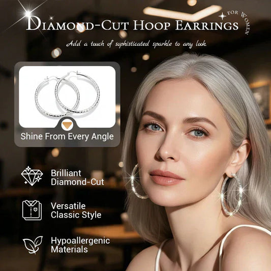 🎉KÖP 1, FÅ 1 GRATIS🎁Diam🎉 KÖP 1, FÅ 1 GRATIS 🎁 Diamantslipade hoop-örhängen för kvinnor – eleganta, glittrande 💎ond-Cut Hoop-örhängen för kvinnor