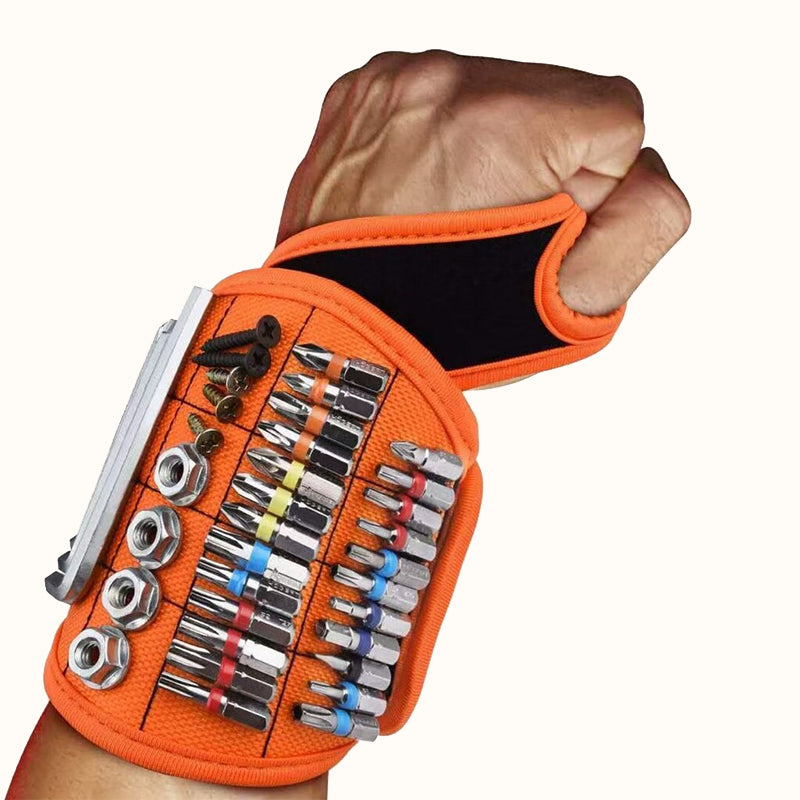 Magnetic Wristband Tool Holder for Screws, Nails & Small Parts