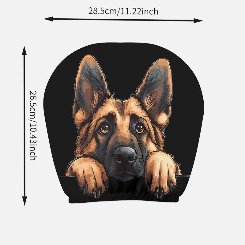 Funny Face Printed Headrest Cover – Car Interior Accessory