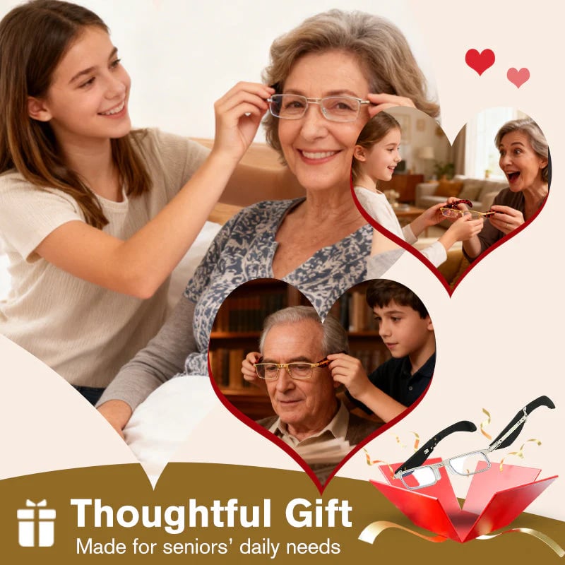 (🎁Sista dagen 49 % rabatt)👓Hopfällbara läsglasögon med blått ljusfilter och etu