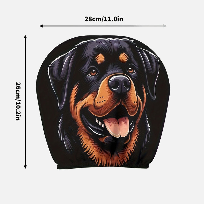 Funny Face Printed Headrest Cover – Car Interior Accessory