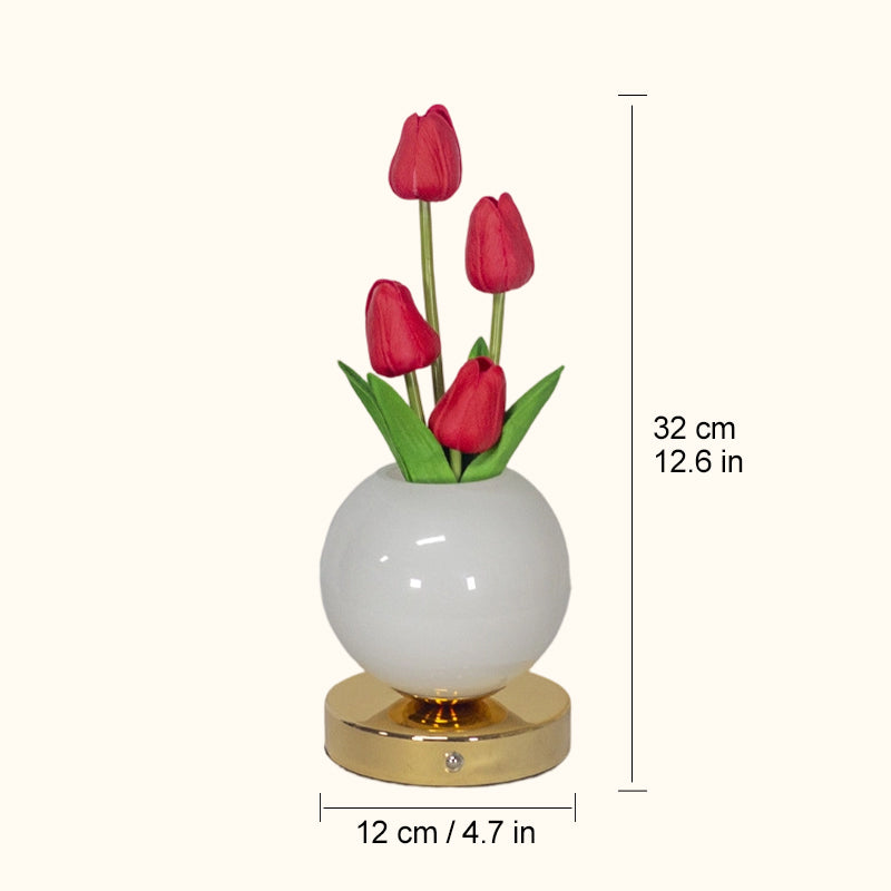 Dreamy Tulip Orchid Night Light Romantic Bedside Lamp