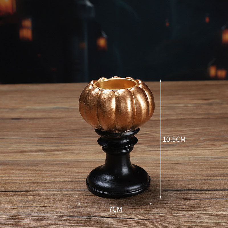 Halloween-Ornament,Ljusstakar I Harts🎃💀