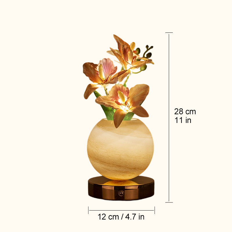 Dreamy Tulip Orchid Night Light Romantic Bedside Lamp