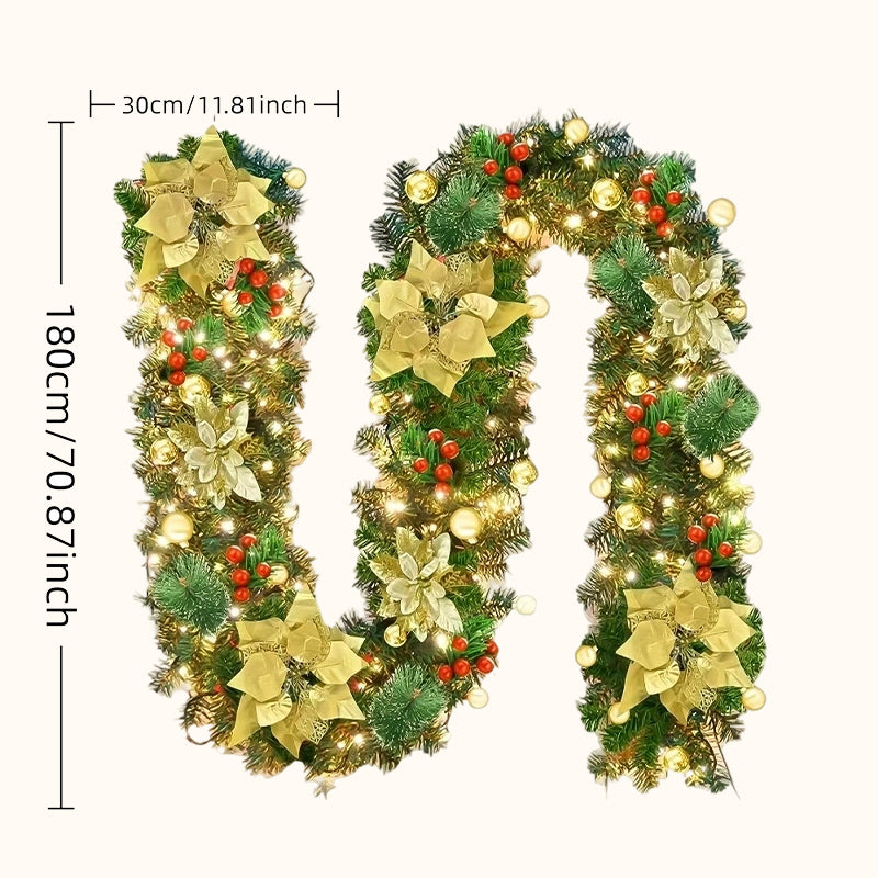 🎄 Christmas wreath made of pine needles for the door, the mantelpiece, and as a Christmas decoration for your home