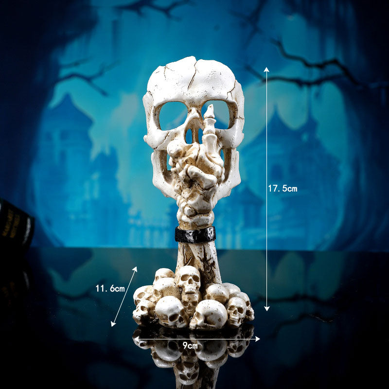Halloween-Ornament,Ljusstakar I Harts🎃💀