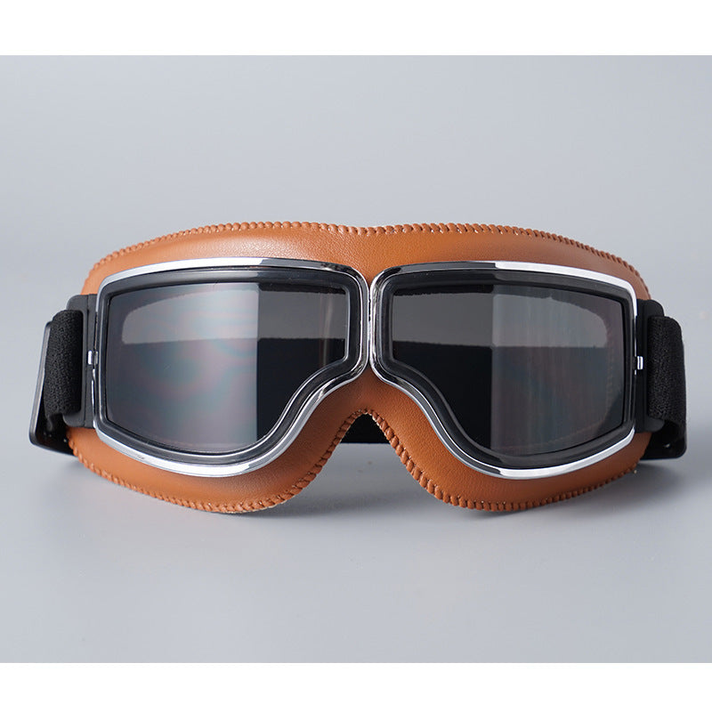 🏍️ LIMITED-TIME 50% OFF! ✨ Vintage Motorcycle Helmet Goggles – UV Protection, Fit Over Glasses, Foldable 🕶️