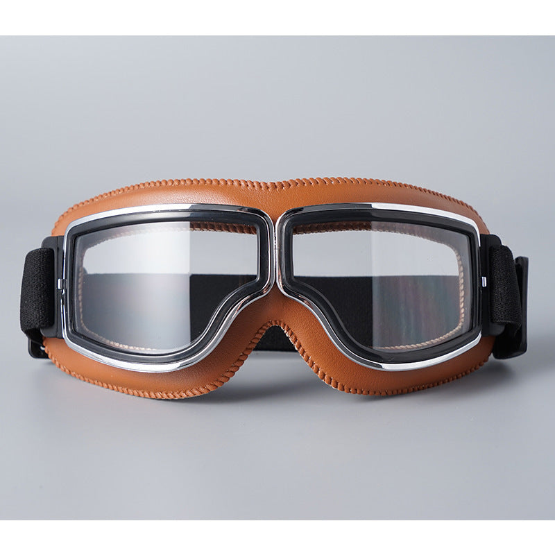 🏍️ LIMITED-TIME 50% OFF! ✨ Vintage Motorcycle Helmet Goggles – UV Protection, Fit Over Glasses, Foldable 🕶️