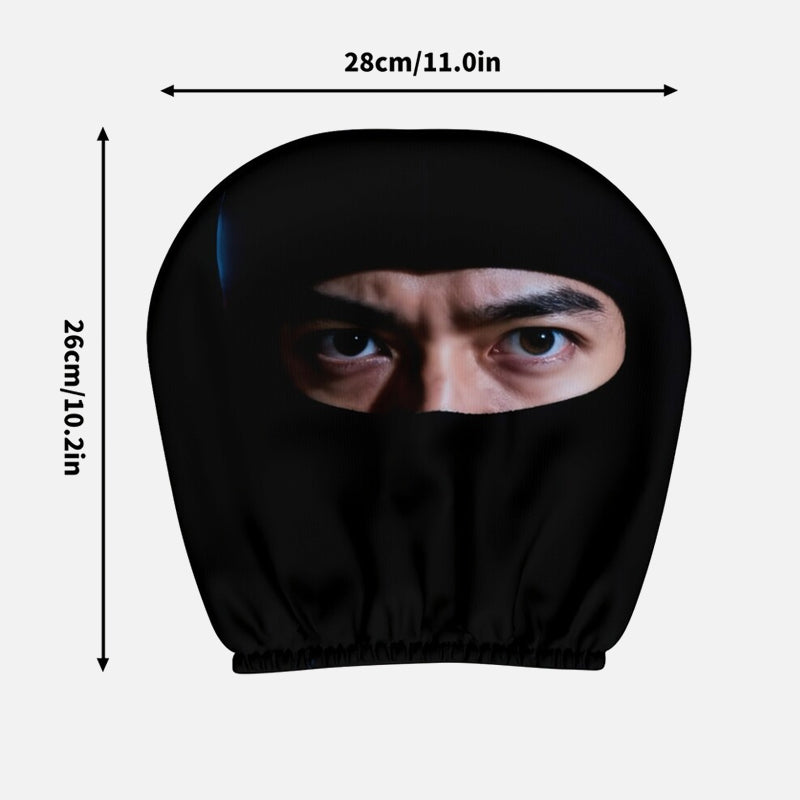 Funny Face Printed Headrest Cover – Car Interior Accessory