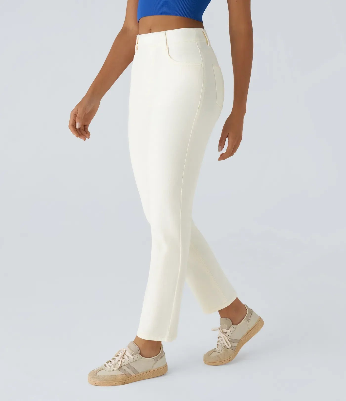 Elastische und bequeme Hose mit hoher Taille