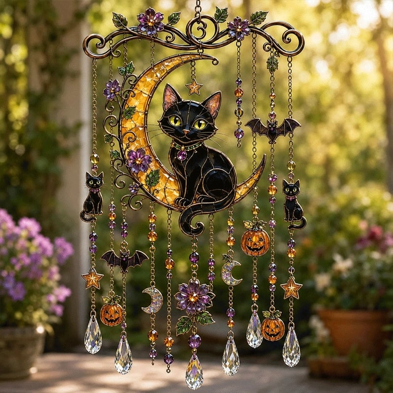 ✨🎃Cast Rainbow Light with Gothic Halloween Wind Chimes! 🎃