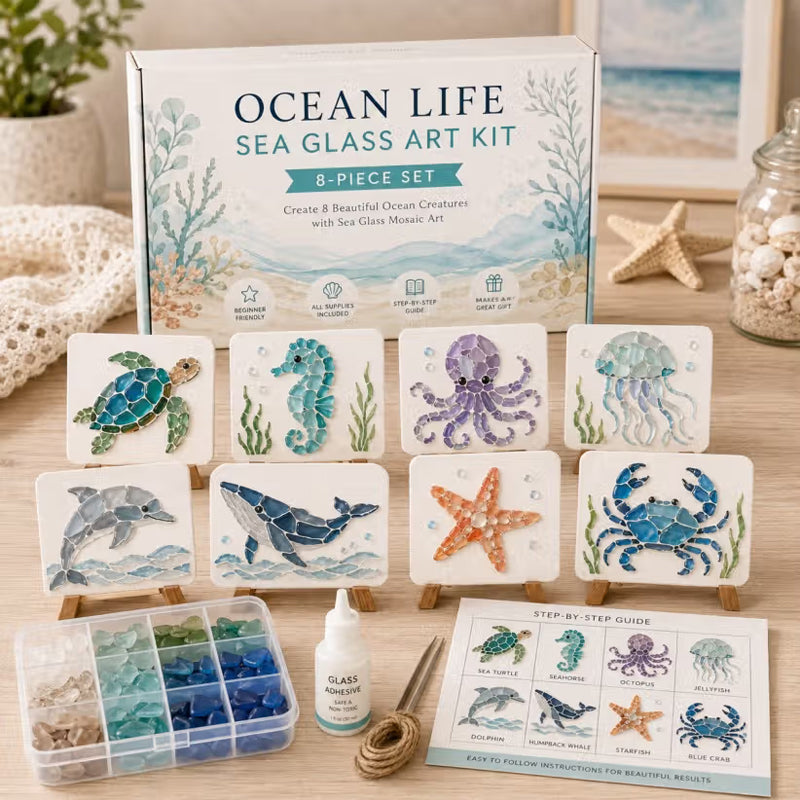 Sea Glass Art Kit – Create Stunning Mosaic Masterpiece