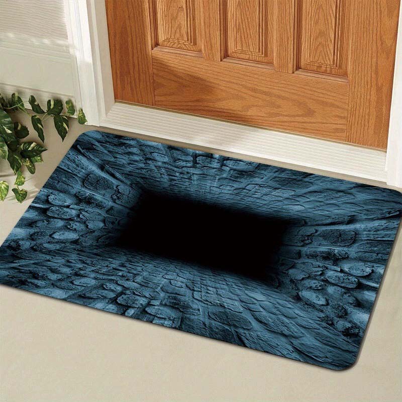 Visuell illusion Endless Abyss-mönster HD-tryckt halkfri dörrmatta