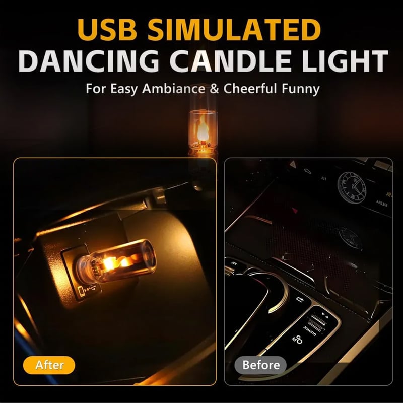 🔥USB-lampa med realistisk flamm